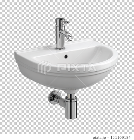 Modern Elegance in Bathroom Design with a Sleek White Sink and Stylish Chrome Faucet Fixture Modern Elegance in Bathroom Design with a Sleek White Sink and Stylish Chrome Faucet Fixture 131109184