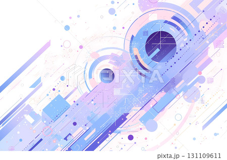 幾何学的な図形のポップな背景イラスト 131109611