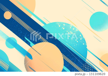 幾何学的な図形のポップな背景イラスト 131109620