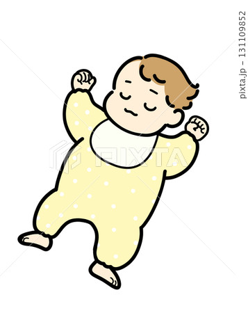寝ている赤ちゃんのイラスト 寝ている赤ちゃんのイラスト 131109852