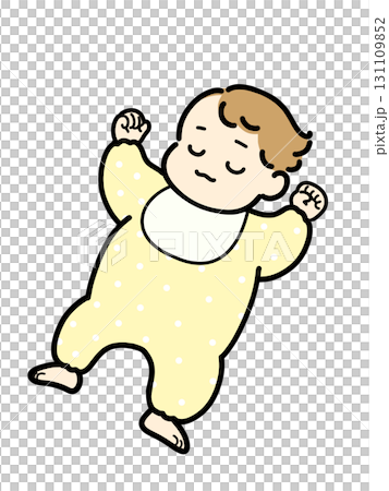 寝ている赤ちゃんのイラスト 寝ている赤ちゃんのイラスト 131109852