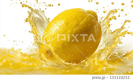 水中に飛び込むレモン 131110252