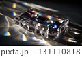 Reflective cassette tape audio retro abstract background 131110818