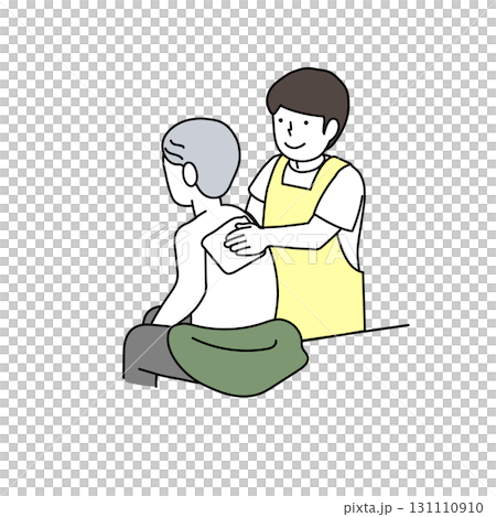 Care: Helping elderly people wipe their bodies 131110910