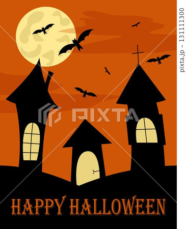 Happy Halloween postcard Vector graphic 131111300