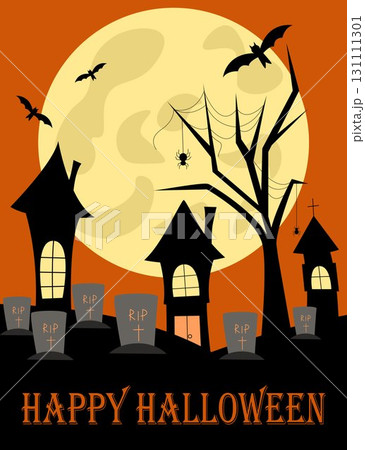 Greeting card with text Happy Halloween 131111301