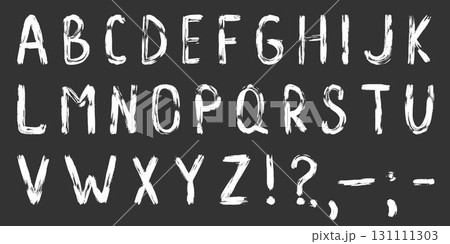 Uppercase English alphabet letters and punctuation marks 131111303