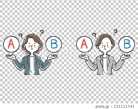 職業婦女掙扎著做出選擇上半身向量 131111741