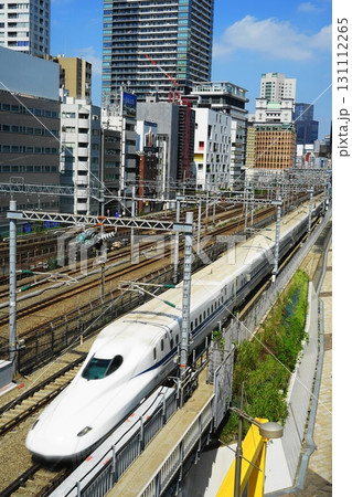 浜松町を通過する新幹線　9月中央878浜松町を走る新幹線 131112265