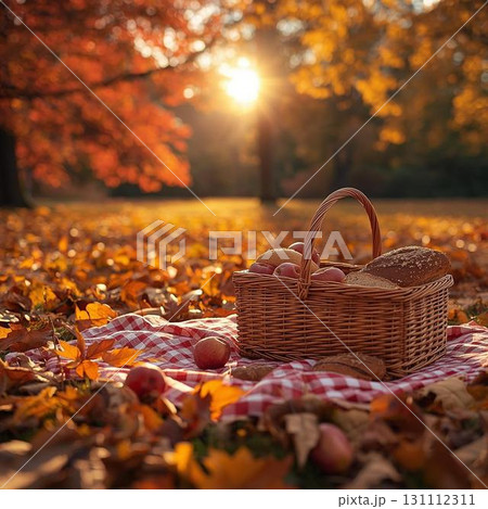 秋のピクニック風景 秋のピクニック風景 131112311