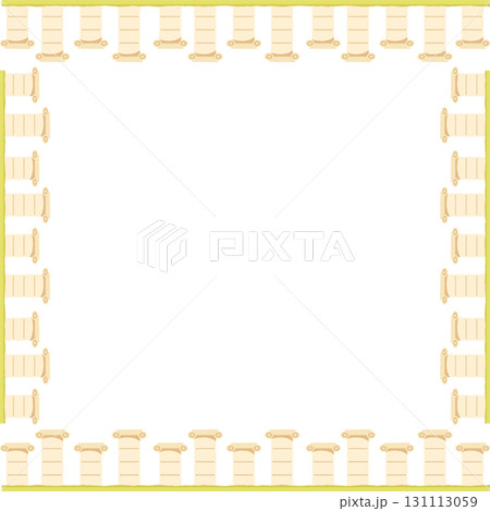 Column frame. Old style geometric empty rectangle frame 131113059