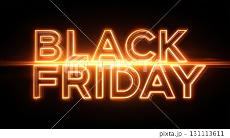 Black Friday Neon Glow Effects with Fiery Vibrant Colors 131113611