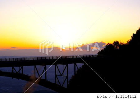 日の出／福島県　磐梯吾妻スカイライン つばくろ谷 131114112