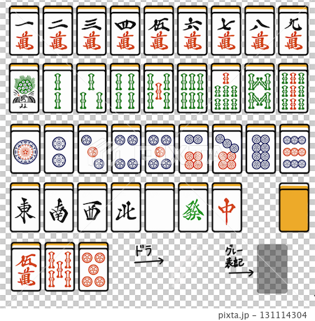 麻將牌套裝（有朵拉符號） 131114304