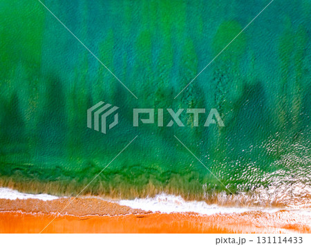 Top view sea surface beach sand background 131114433