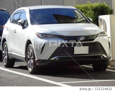 駐車場に並んだ乗用車(トヨタ・ハリアー 4代目) 駐車場に並んだ乗用車(トヨタ・ハリアー 4代目) 131114622