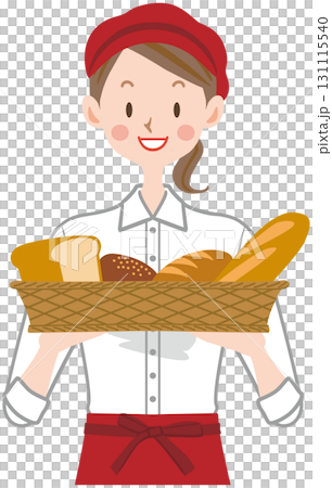 パン屋の店員のイラスト 販売員 パン屋の店員のイラスト 販売員 131115540