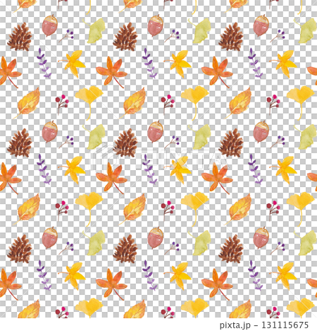 水彩落葉圖案 131115675