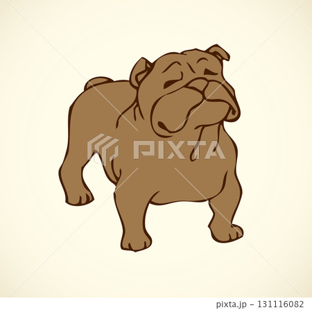 Vector outline drawing. Purebred dogs and mongrels 131116082