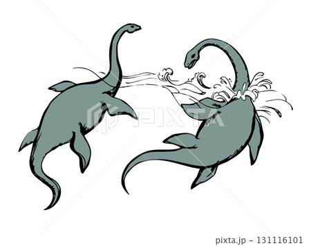 Plesiosaur dinosaur. Vector drawing 131116101