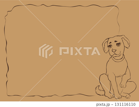 Vector frame with funny puppy Vector frame with funny puppy 131116110