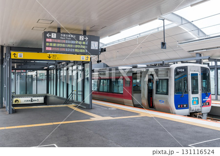 【松山駅】高架化した駅に停車する特急宇和海 【松山駅】高架化した駅に停車する特急宇和海 131116524