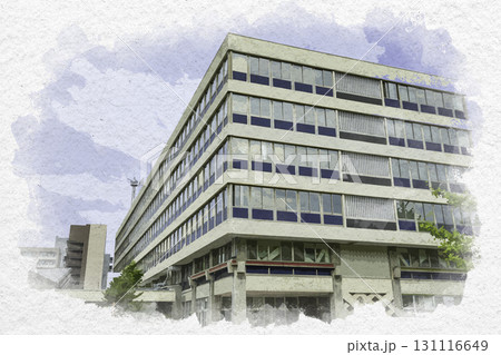 水彩画風 金沢広坂合同庁舎 石川県金沢市 水彩画風 金沢広坂合同庁舎 石川県金沢市 131116649