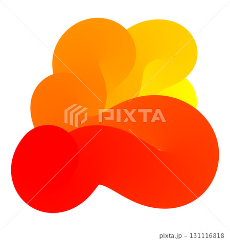 Colorful, flowing shapes blend together in a warm display. Vector illustration Colorful, flowing shapes blend together in a warm display. Vector illustration 131116818