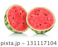 Two halves of watermelon on white background 131117104