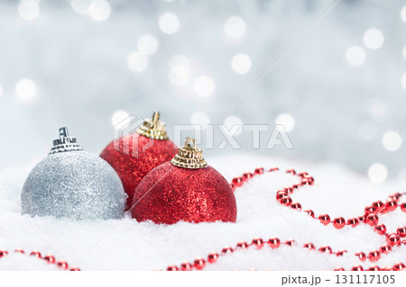 Christmas balls in snow 131117105