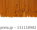 Spaghetti frame with copy space. Pasta background. 131118982