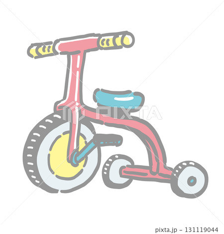 赤い三輪車のイラスト 131119044