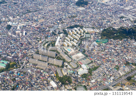 横浜市南区の六ツ川台団地付近を空撮 横浜市南区の六ツ川台団地付近を空撮 131119543