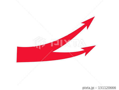 Dynamic curved war arrows in red indicating strategy and motion in tactical combat scenes Dynamic curved war arrows in red indicating strategy and motion in tactical combat scenes 131120666