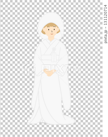身著傳統日本婚紗的新娘插圖 131120714