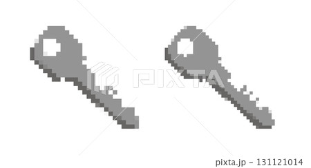 Retro 8-bit pixel art key design for game concept and decoration 131121014