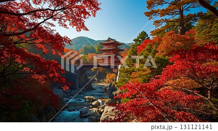 紅葉の古橋 131121141