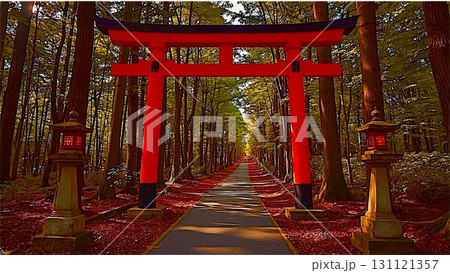 紅葉の鳥居道 131121357