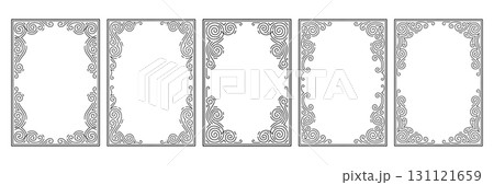 Set of line curl frames. Modern decorative linear backgrounds. Set of line curl frames. Modern decorative linear backgrounds. 131121659