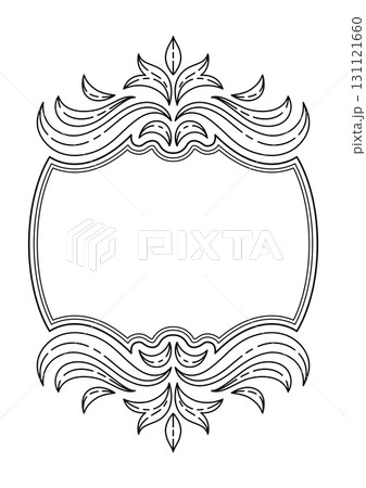 Floral frame in baroque style. Decorative curling plant. Floral frame in baroque style. Decorative curling plant. 131121660