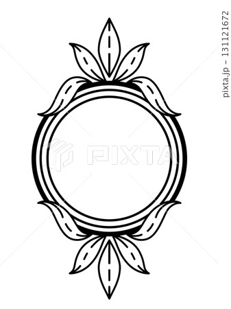 Floral frame in baroque style. Decorative curling plant. Floral frame in baroque style. Decorative curling plant. 131121672