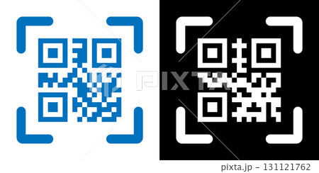 QR Code with Focusing Frame, Ready for Scanning. 131121762