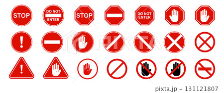 Prohibited Entry Sign. Do NoT Enter. No Entry Sign. Waring Red Stop Sign. Prohibited Entry Sign. Do NoT Enter. No Entry Sign. Waring Red Stop Sign. 131121807