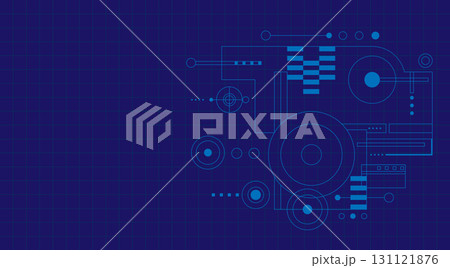 Geometric abstract blueprint architecture background 131121876