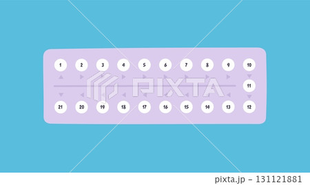 Woman contraceptive pills. Medical drugs for birth control, contraception pill packing with numeration day by day. Health safety, gynecology vector element Woman contraceptive pills. Medical drugs for birth control, contraception pill packing with numeration day by day. Health safety, gynecology vector element 131121881