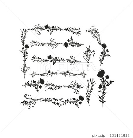 minimal botanical graphic sketch drawing minimal botanical graphic sketch drawing 131121932