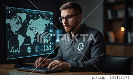yber security concept. Shield With Keyhole icon on digital data background. yber security concept. Shield With Keyhole icon on digital data background. 131122171
