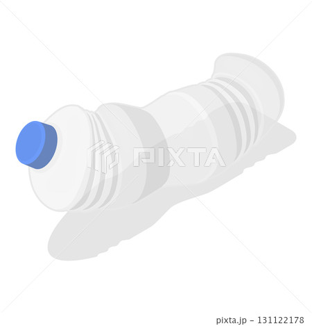 3D Isometric Flat Vector Set of Plastic Waste, Environmental Pollution. Item 12 131122178
