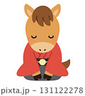 お馬さんの年賀状イラスト素材 131122278