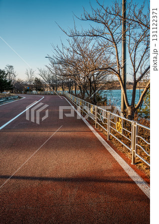 Scenic walking path by Yeongrang Lake in Sokcho, South Korea 131122371
